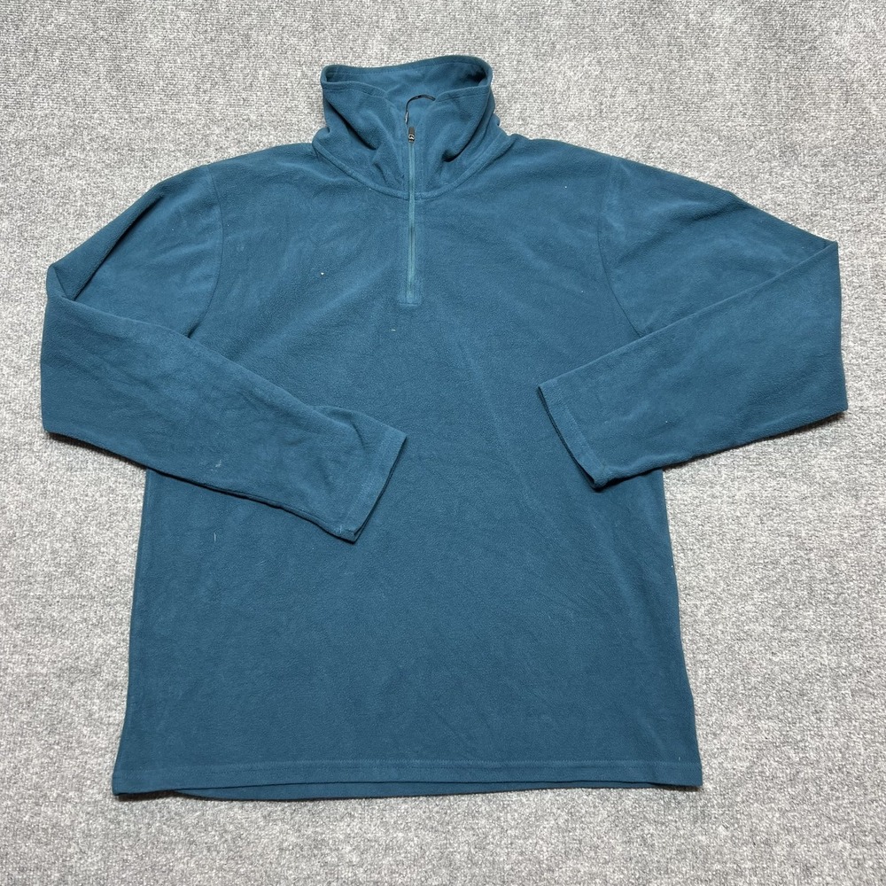 Killtec Fleece Pullover Mens XL Blue 1/4 Zip Mock Neck Long Sleeve Shirt Casual